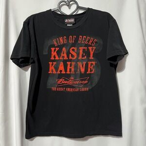 Vintage Y2K NASCAR Kasey Kahne Budweiser "King of Beers" Graphic Racing Tee